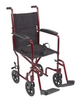 Drive Lightweight Aluminum Transport Chair W/swingaway Footrest & Seatbelt, Red. Fixed Price $192.95.