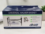 Drive Medical 10200B Walker Basket, For Folding With Cup Holder Open Box. Fixed Price $16.99.