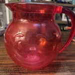 Kool Aid Man Red Plastic Clear Pitcher Carafe Kraft Foods Bradshaw 94.6 Oz 2.8LK. Fixed Price $14.99.