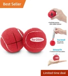 Set Of 2 Red Walker Tennis Ball Glides - Protect Floors And Improve Stability. Fixed Price $19.99.