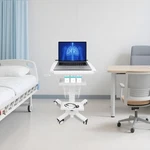 Medical Laptop Workstation Cart With Scanner Holder Storage For Hospital Clinic. Fixed Price $262.83.