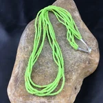 Native Green Gaspeite Tube Heishi 5S Sterling Silver Necklace 19 10258. Fixed Price $182.27.