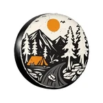 Campsite Sunrise Mountain River Spare Tire Cover Universal Waterproof Wheel. Fixed Price $32.45.