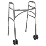 Drive Steel 32 To 39" Bariatric Dual Release Folding Walker With Wheels Up. Fixed Price $94.49.