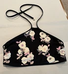 Kate Spade Posey Grove High Neck Bikini Top/black -pink-white/sz. Xlg. Fixed Price $19.99.