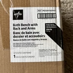 Medline Knockdown Bath Bench With Arms/back 350LB Capacity MDS89745RAH/ Nib. Fixed Price $20.50.
