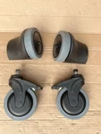 4 Easystand Evolv Large Adult Adaptive Standing Chair Front & Rear Caster Wheels. Fixed Price $90.99.