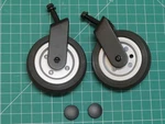 Oem Pride Jazzy Elite Es 6X2 Flat Free Caster Wheels W/ Forks/caps. Fixed Price $69.99.