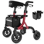 Maxwalk Walkers For Seniors, Rollator With Seat, 10" Rubber Wheels All.... Fixed Price $186.32.