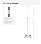 Drive Medical Economy Removable Top I. V. Pole, Silver Vein Item# 13033SV. Fixed Price $35.35.