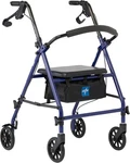 Medline Rollator Walker Seat 6" Wheels 350 Lbs Steel Blue. Fixed Price $59.95.