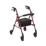Walker Rollator Adjustable Handles Seat Red RTL10261RD Foldable Drive Medical. Fixed Price $124.99.