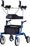 Nova Phoenix Rise Rollator, Upright Walker W/padded & Contoured Forearm, Blue. Fixed Price $279.95.
