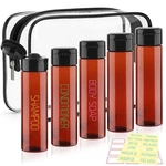 5 Pack 3.4OZ Travel For Toiletries Pre-printed Shampoo Bottles.... Fixed Price $16.13.