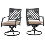 Patio Dining Set Of 2 Swivel Outdoor With Seat Cushion. Fixed Price $241.29.