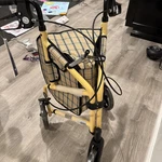 Drive Medical Winnie Lite Supreme 3 Wheel Rollator Rolling Walker, Tan/plaid. Fixed Price $79.00.