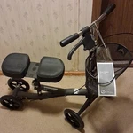 Roscoe Medical 4-WHEEL Knee Walker Scooter W/ Handbrakes & Basket, Black. Fixed Price $200.00.