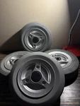 Permobil M300 Caster Wheels With Bearings - Set Of 4 Gray 200X50 8INX2IN Used. Fixed Price $205.00.