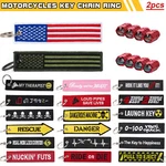 Keychain Jet Tag Ring + Valve Stem Cap For Motorcycles Cars Scooter Backpack. Fixed Price $12.98.