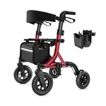 Walkers For Seniors, Rollator With Seat, 10" Rubber Wheels All Terrain.... Fixed Price $193.74.