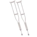 Drive Medical Aluminum Crutch - Underarm Pad & Handgrip, Gray, Youth. Fixed Price $49.80.