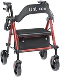 Rollator Walker With Durable, 8'' Big Wheels, 350 Lb. Weight Capacity. Fixed Price $130.00.