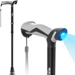 Healthbazaar Walking With Led Light, Folding Canes For & Women. Fixed Price $33.99.