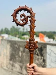 Designer Victorian Classic Handcraft Wood Crozier Engrave Walking Sick Cane Gift. Fixed Price $199.50.