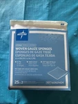 Medline Standard Woven Gauze Sponges 12-PLY 4" Sterile 2'S Bx Of 25. Fixed Price $7.50.