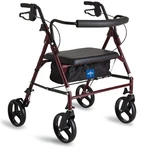 Medline Bariatric Rollator Walker 500LB Heavy Duty Foldable 8 Wheels Seat. Fixed Price $129.99.
