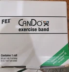 Cando Excersize Band Brand New In Box 50 Yard Roll Of Level Three Green. Fixed Price $45.00.