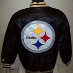 Pittsburgh Steelers Traditional Starter Snap Down Jacket Black M Xl 2X. Fixed Price $105.99.