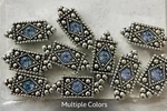Swarovski Crystal Slider Spacer Beads Rectangle Vintage Jet Clear 5PC. Fixed Price $17.99.