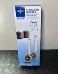 Medline 5" Walker Accessories Wheels With Replacement Glide Caps New!. Fixed Price $22.00.