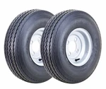 2 Wanda Trailer Tire Assembly 5.70-8 6-PLY Silver Rim Lugs On 4". Fixed Price $97.98.