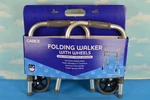 Carex Folding Walker For Seniors Adult With Wheels Portable Medical Nib. Fixed Price $49.99.