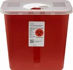 4 Pack 2 Sharps Disposable Biohazard Container, Gallon, Red, #8970. Fixed Price $23.44.
