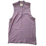 Nation Ltd Posey High Neck Tank Top Voodoo Purple Women Xs Smocked Pima Cotton. Fixed Price $39.00.