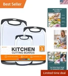 Durable Antimicrobial Cutting Boards - 3 Sizes, Easy Clean & Space Saving. Fixed Price $57.99.
