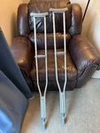 Premierpro Push-button Aluminum Crutches Tall Adult 5 10 6 Medical Device. Fixed Price $25.00.