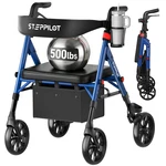 Steppilot Bariatric Rollator Walker Seat For Seniors 500LB Capacity Aluminum. Fixed Price $228.93.
