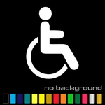 Handicap Sticker Vinyl Decal - Disability Wheelchair Car Lift Van Window Bumper. Fixed Price $5.65.