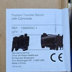 Drive Padded Transfer Bench With Commode, Ce Marking, Model 12005KDC-1. Fixed Price $105.00.