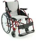 Karman S-115 25 Lbs Ultra Light Ergonomic Wheelchair With Removable Footrest,red. Fixed Price $495.00.