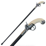 Flintlock Antique Gun Handle Cane Gentleman's Walking Stick Pistol Shape Novelty. Fixed Price $29.99.