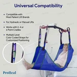Proheal Universal Full Body Mesh Lift Sling W/commode Opening Xl 59" 42". Fixed Price $37.87.