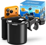 Universal Clamp-on 2-IN-1 Cup Holder & Phone For Stroller, Walker, Wheelc. Fixed Price $23.61.