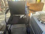 Carex RMA33677 19'' 300LBS. Folding Wheelchair With Foot Rests - Metallic Blue. Fixed Price $131.99.