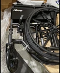 Drive Medical SSP118FA-SF Silver Folding Transport Wheelchair, Black. Fixed Price $77.77.