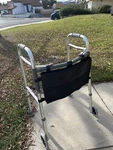New Nova Medical Folding Walker W/5 Front Wheels, Glide Skis, Mobility Bag. Fixed Price $45.00.